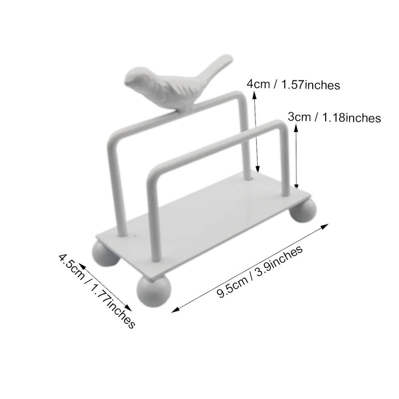 Enyuwlcm Metal Desktop Card Holder for Desk Decorative Business Card Display Stand for Countertop Bird Design White 1 Pack - Image 2